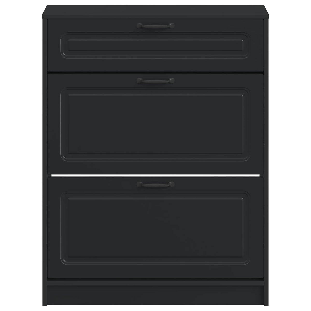 Schuhschrank UTRECHT 78 x 24 x 100 cm Holzwerkstoff Schwarz