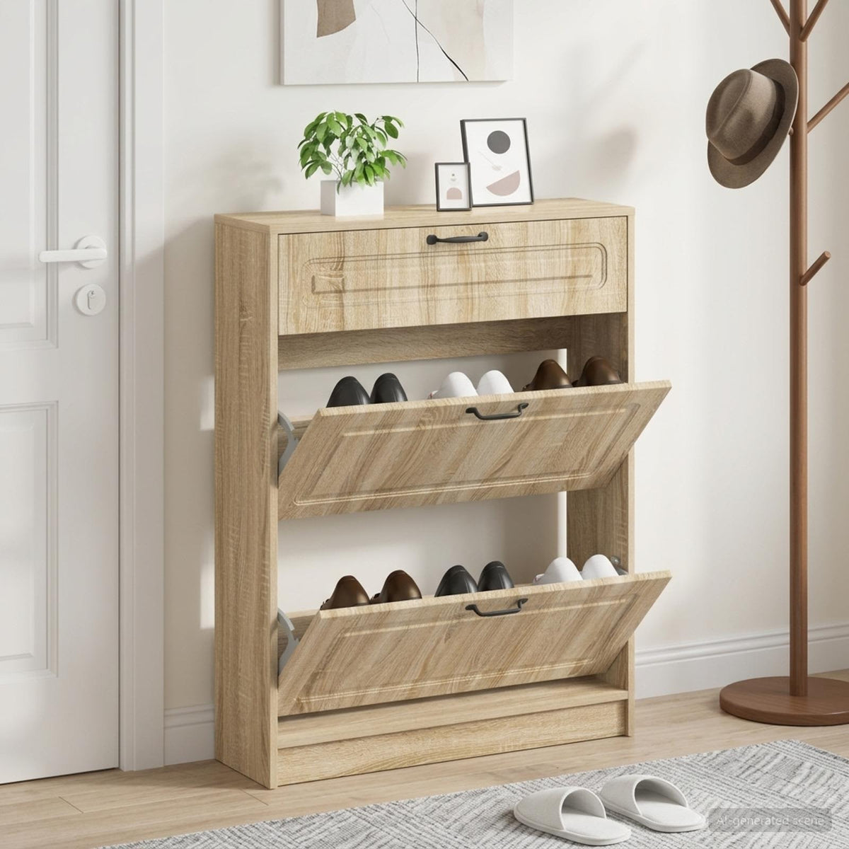 Schuhschrank UTRECHT 78 x 24 x 100 cm Holzwerkstoff