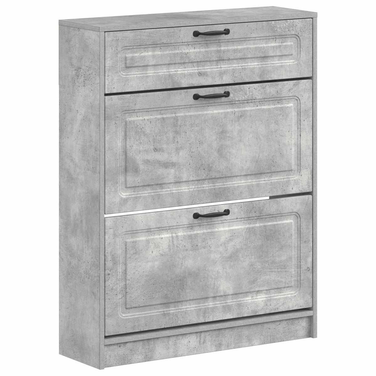 Schuhschrank UTRECHT 78 x 24 x 100 cm Holzwerkstoff Betongrau