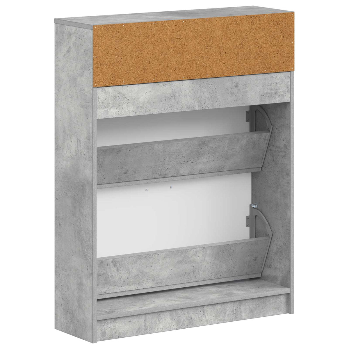 Schuhschrank UTRECHT 78 x 24 x 100 cm Holzwerkstoff Betongrau