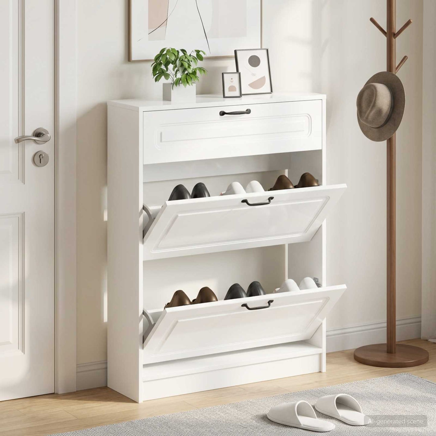 Schuhschrank UTRECHT 78 x 24 x 100 cm Holzwerkstoff