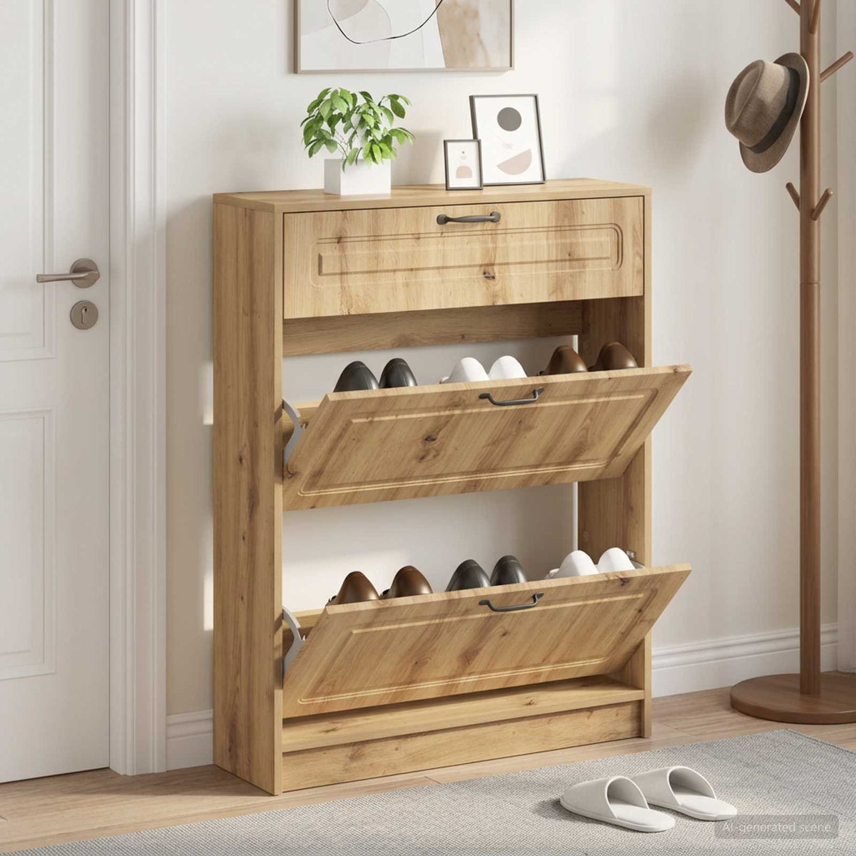 Schuhschrank UTRECHT 78 x 24 x 100 cm Holzwerkstoff