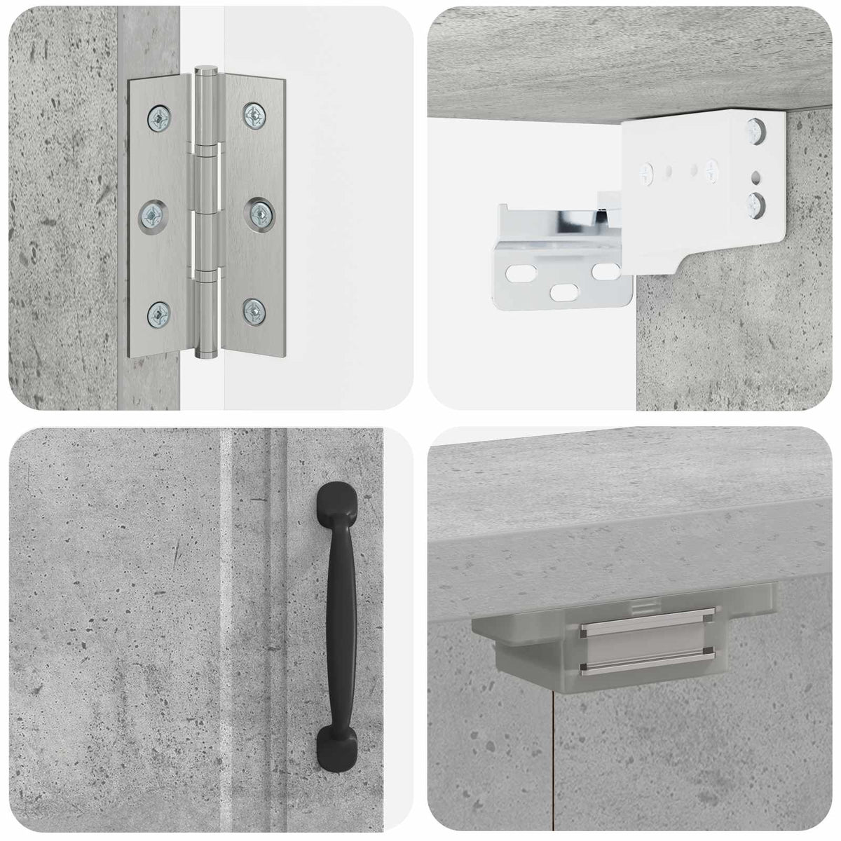 Dartboard Schrank UTRECHT Betongrau 52,5 x 10,5 x 53,5 cm