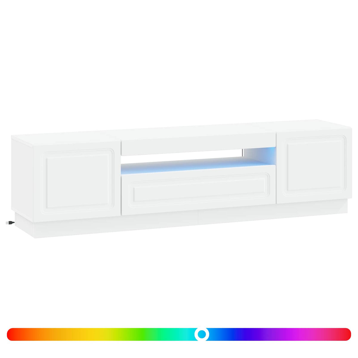 LED-TV-Schrank Weiß Holzwerkstoff