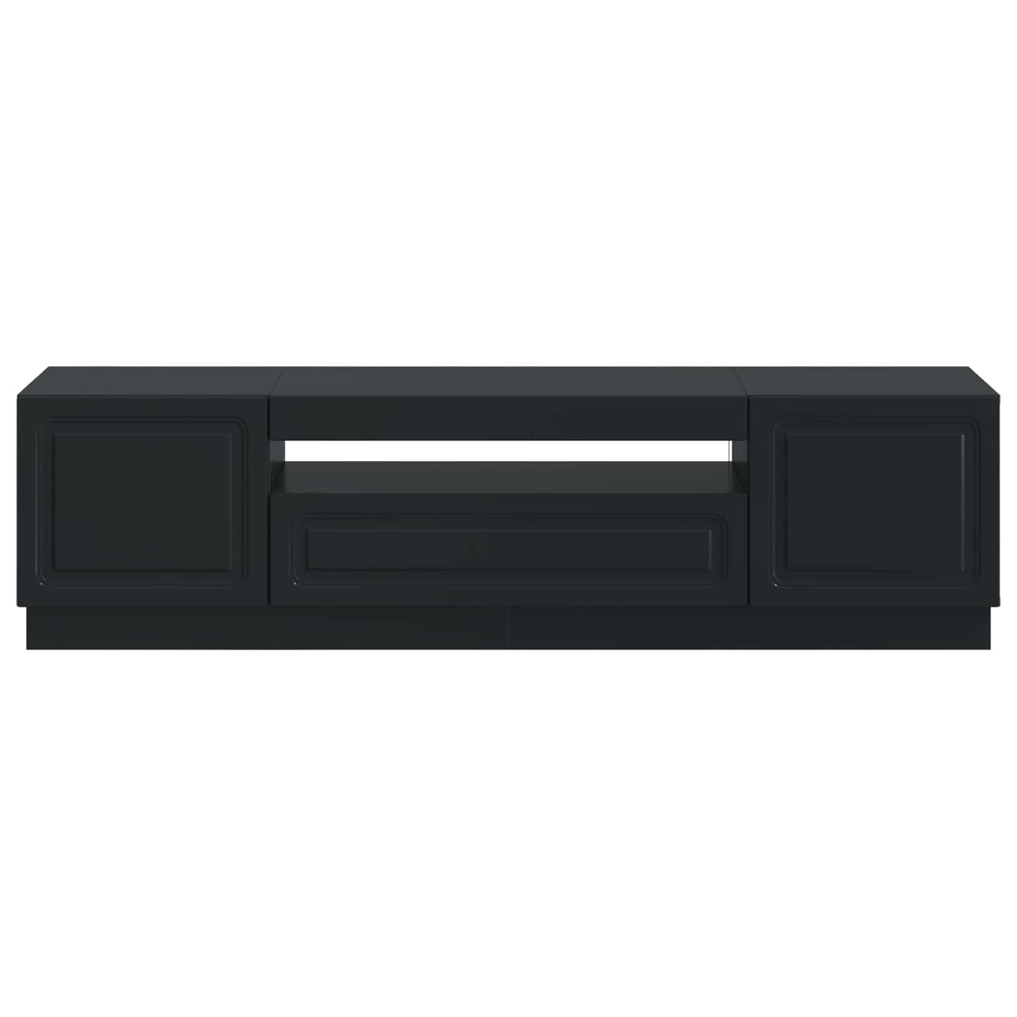 LED-TV-Schrank Schwarz Holzwerkstoff