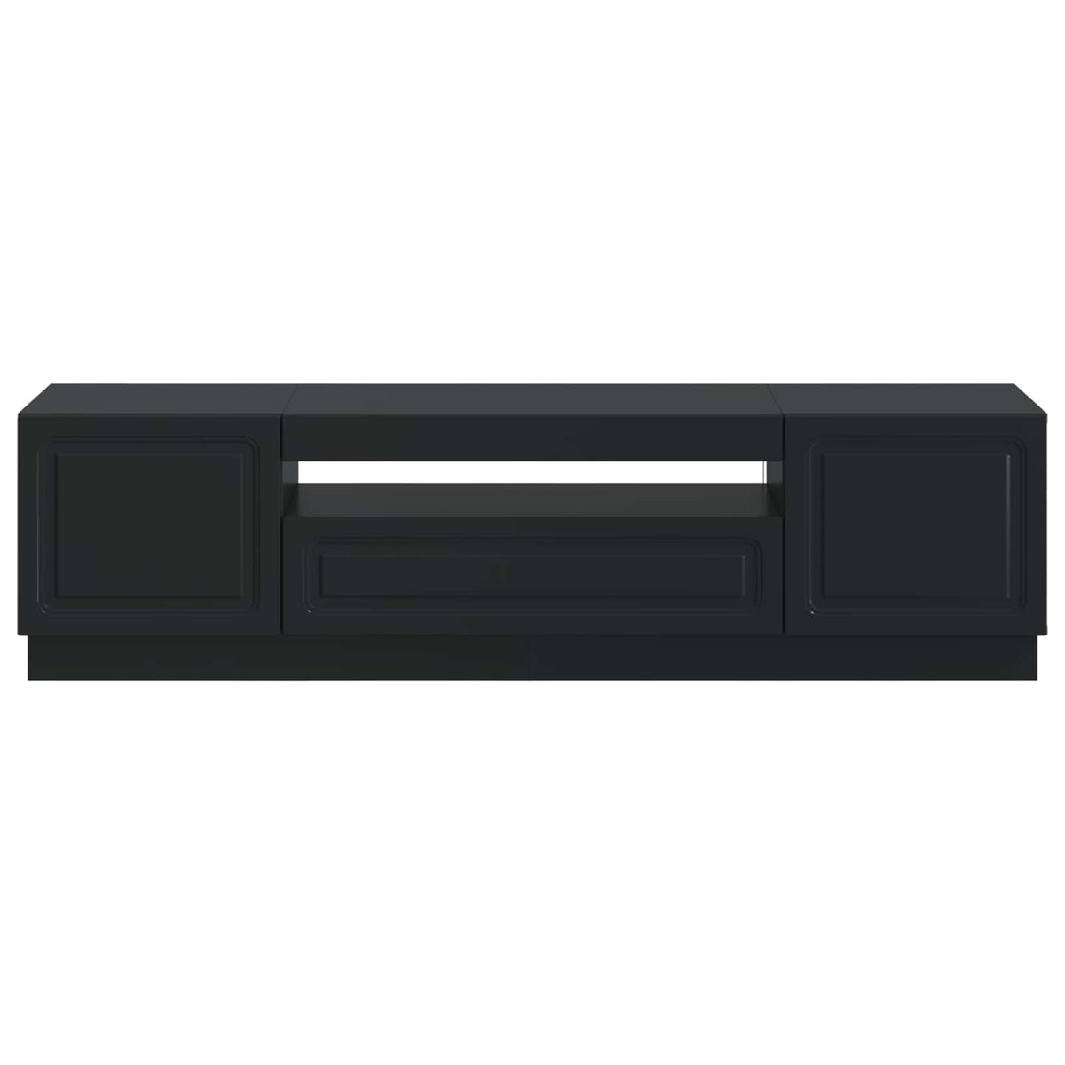 LED-TV-Schrank Schwarz Holzwerkstoff