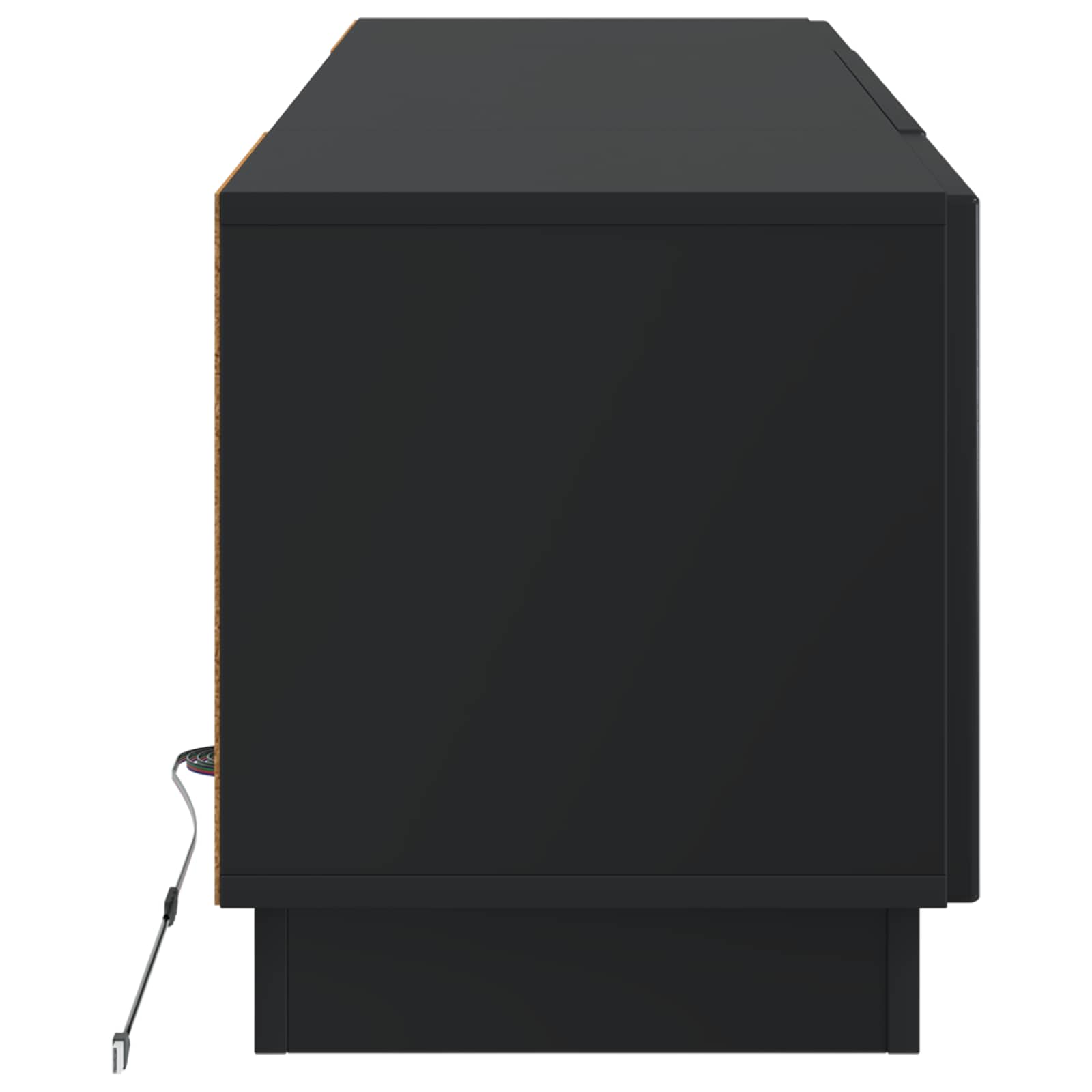 LED-TV-Schrank Schwarz Holzwerkstoff