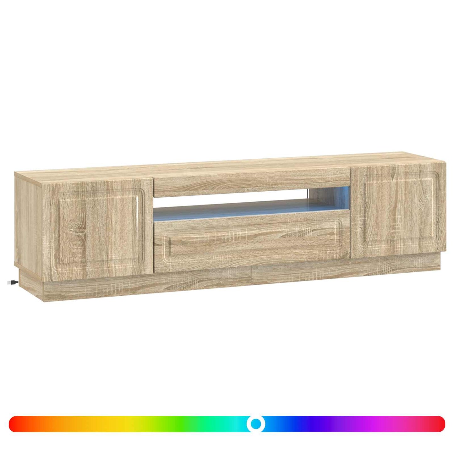 LED-TV-Schrank Sonoma-Eiche Holzwerkstoff