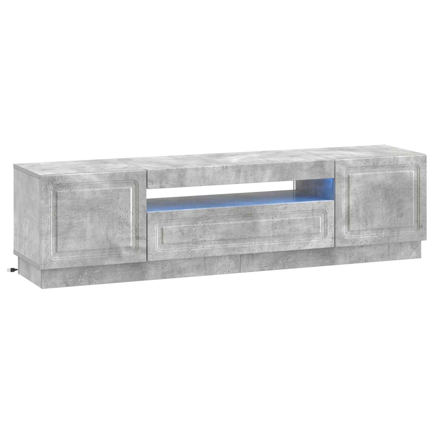 LED-TV-Schrank Betongrau Holzwerkstoff