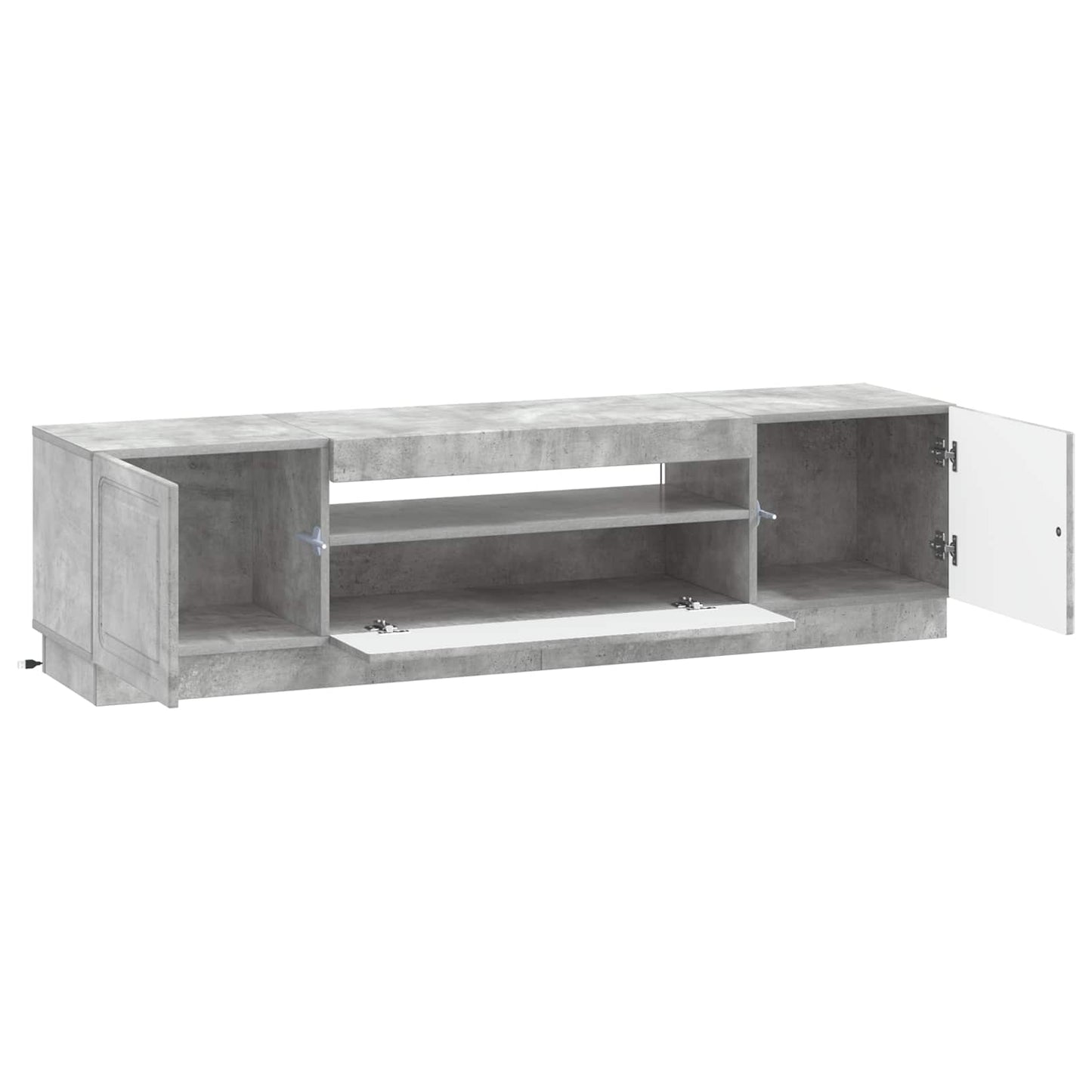 LED-TV-Schrank Betongrau Holzwerkstoff