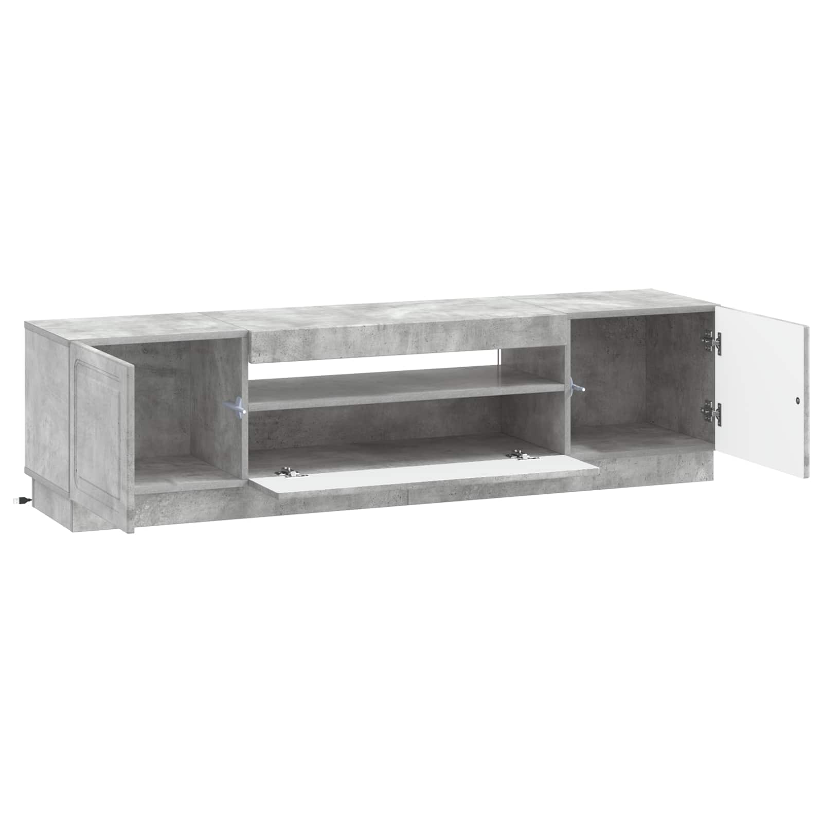 LED-TV-Schrank Betongrau Holzwerkstoff