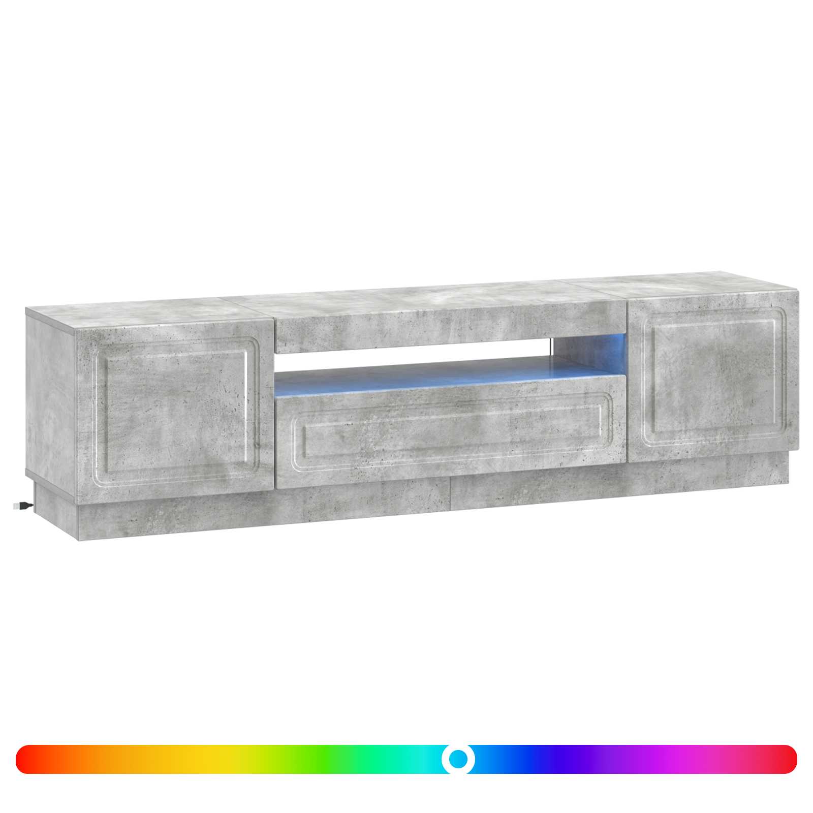 LED-TV-Schrank Betongrau Holzwerkstoff