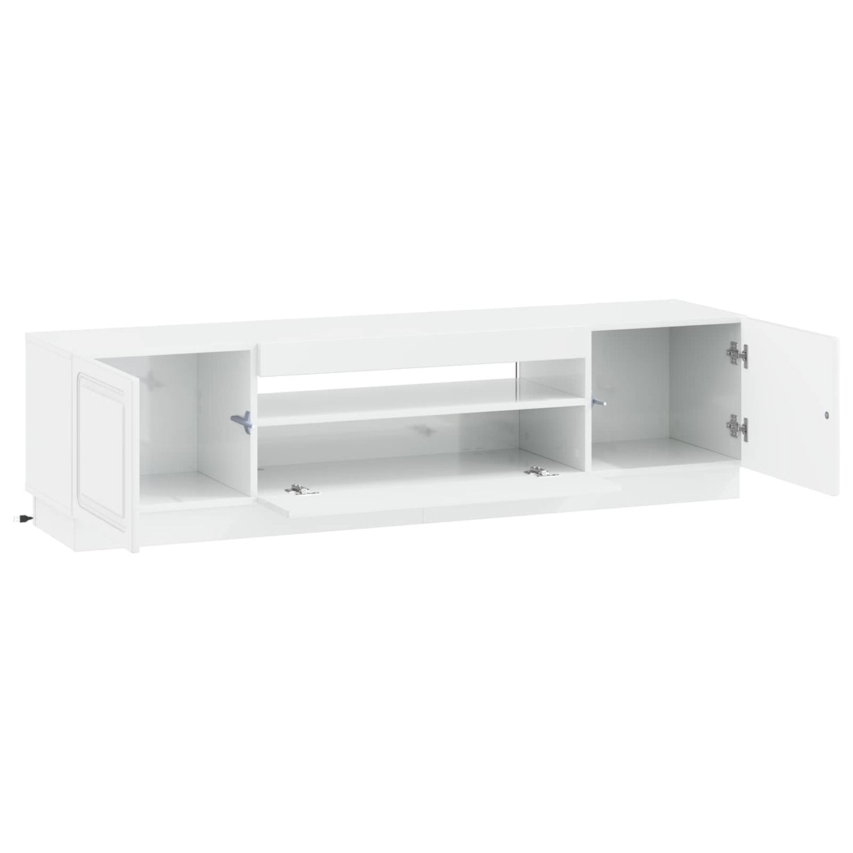 LED-TV-Schrank Hochglanz Weiß Holzwerkstoff