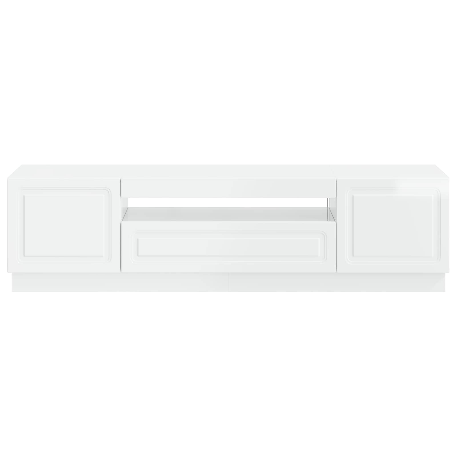 LED-TV-Schrank Hochglanz Weiß Holzwerkstoff