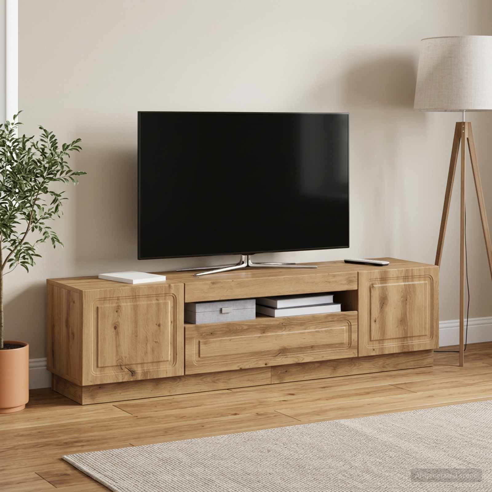 LED-TV-Schrank Artisan-Eiche Holzwerkstoff