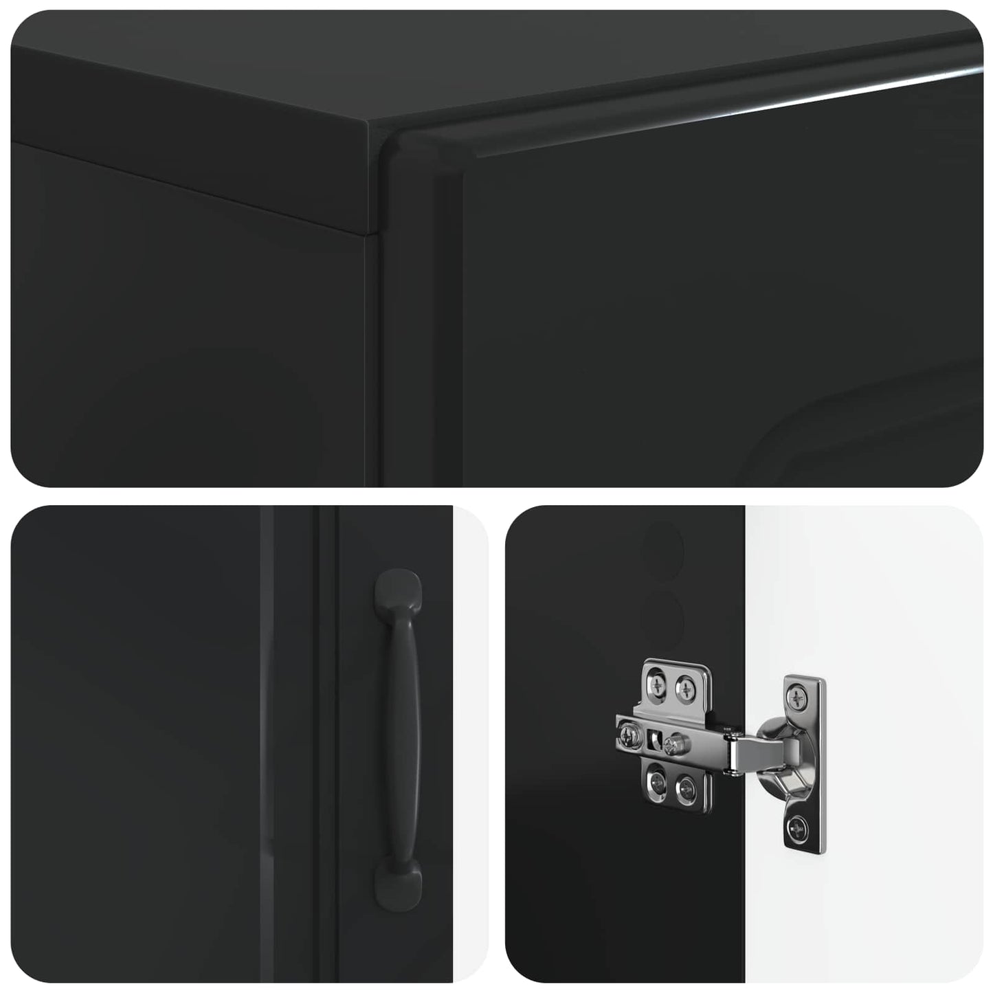 Toilettenschrank UTRECHT Schwarz 66 x 25,5 x 190 cm