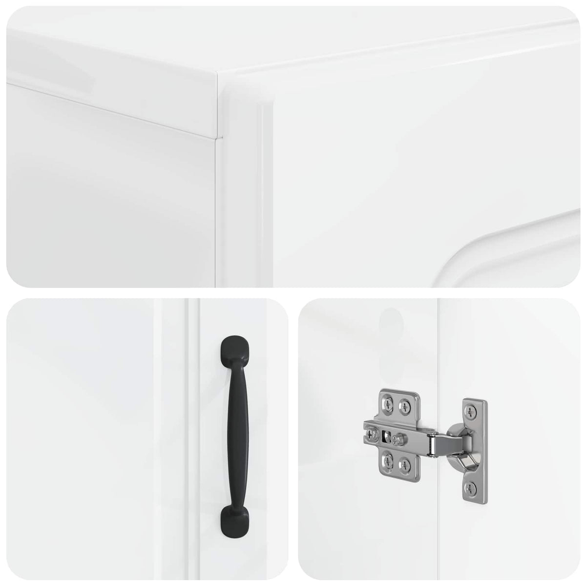 Toilettenschrank UTRECHT Hochglanz Weiß 66 x 25,5 x 190 cm