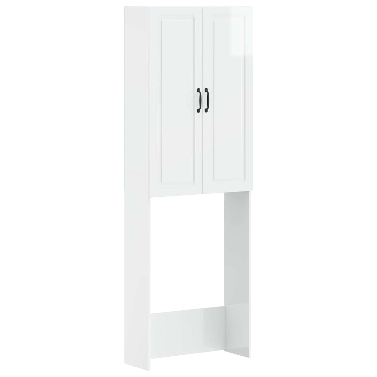Toilettenschrank UTRECHT Hochglanz Weiß 66 x 25,5 x 190 cm