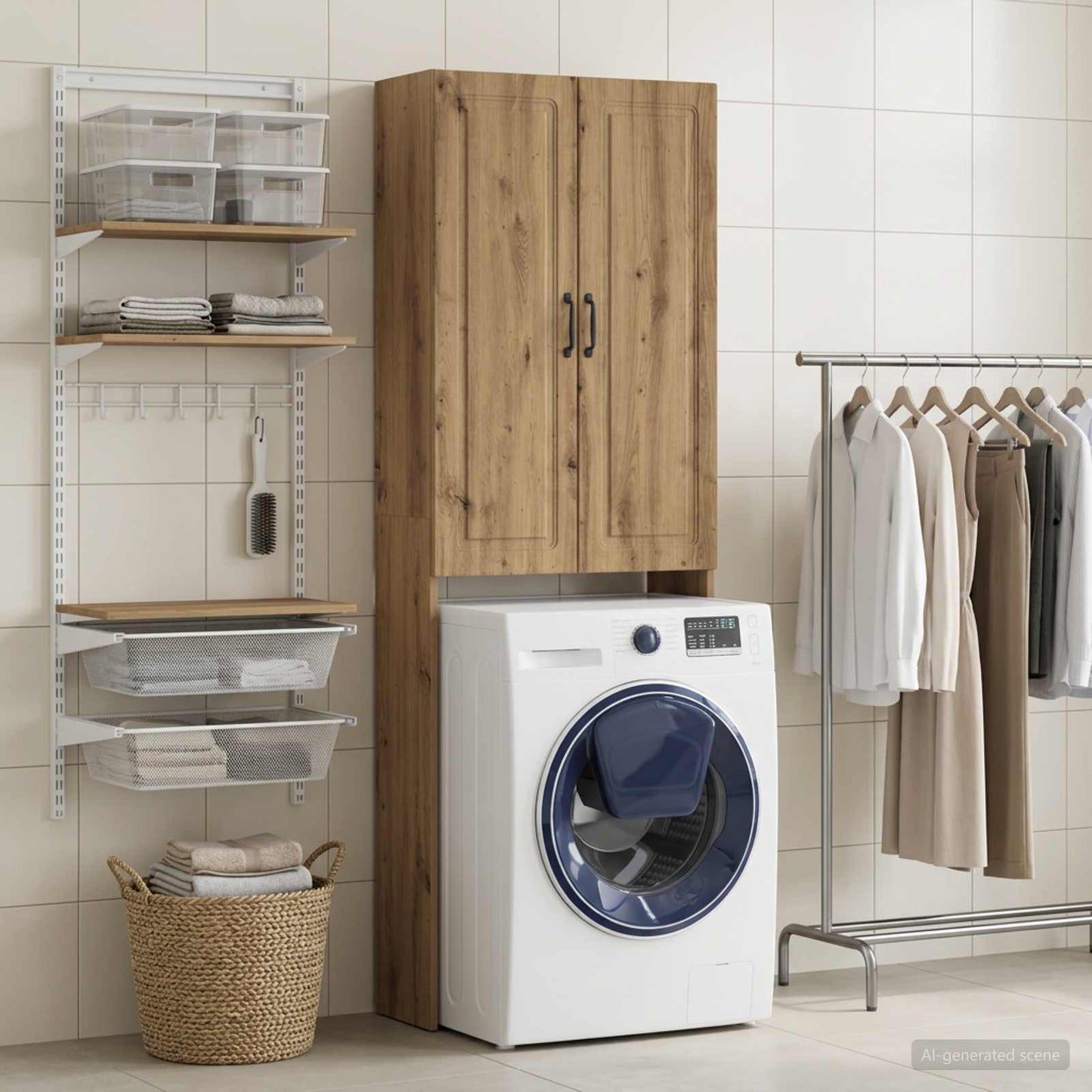 Toilettenschrank UTRECHT Artisan-Eiche 66 x 25,5 x 190 cm