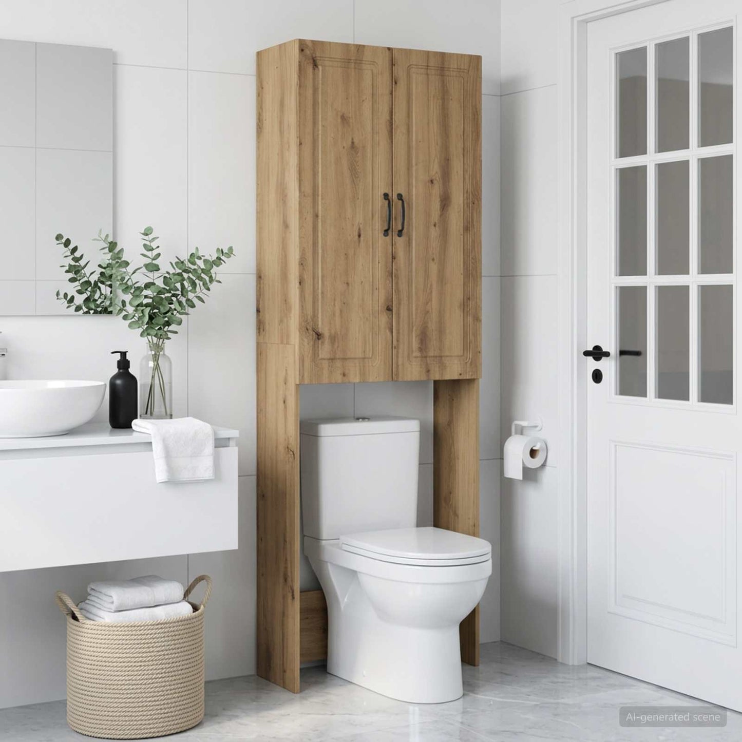 Toilettenschrank UTRECHT Artisan-Eiche 66 x 25,5 x 190 cm