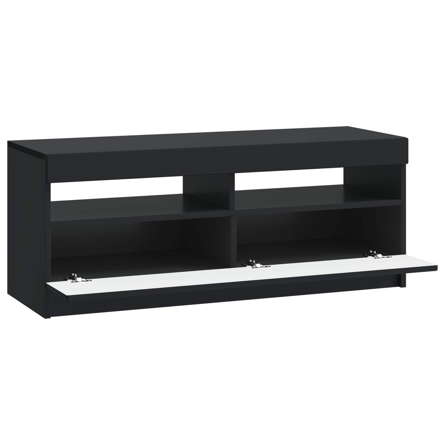 LED-TV-Schrank Schwarz Holzwerkstoff