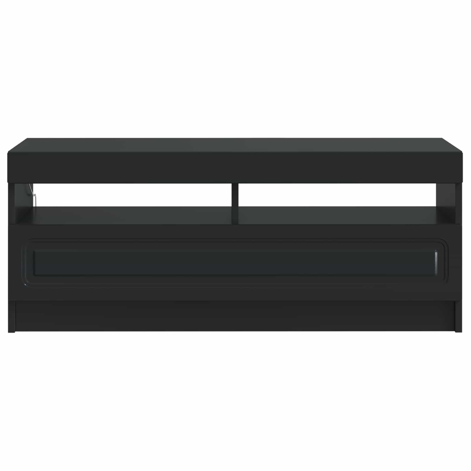 LED-TV-Schrank Schwarz Holzwerkstoff