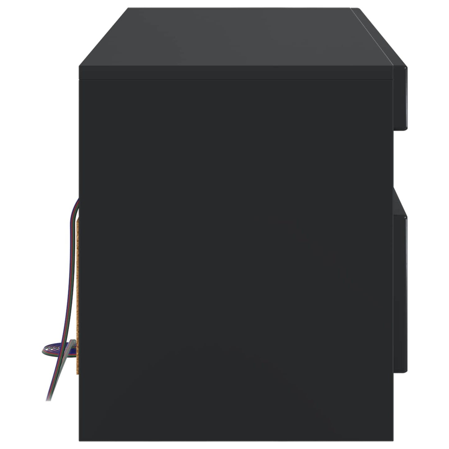 LED-TV-Schrank Schwarz Holzwerkstoff