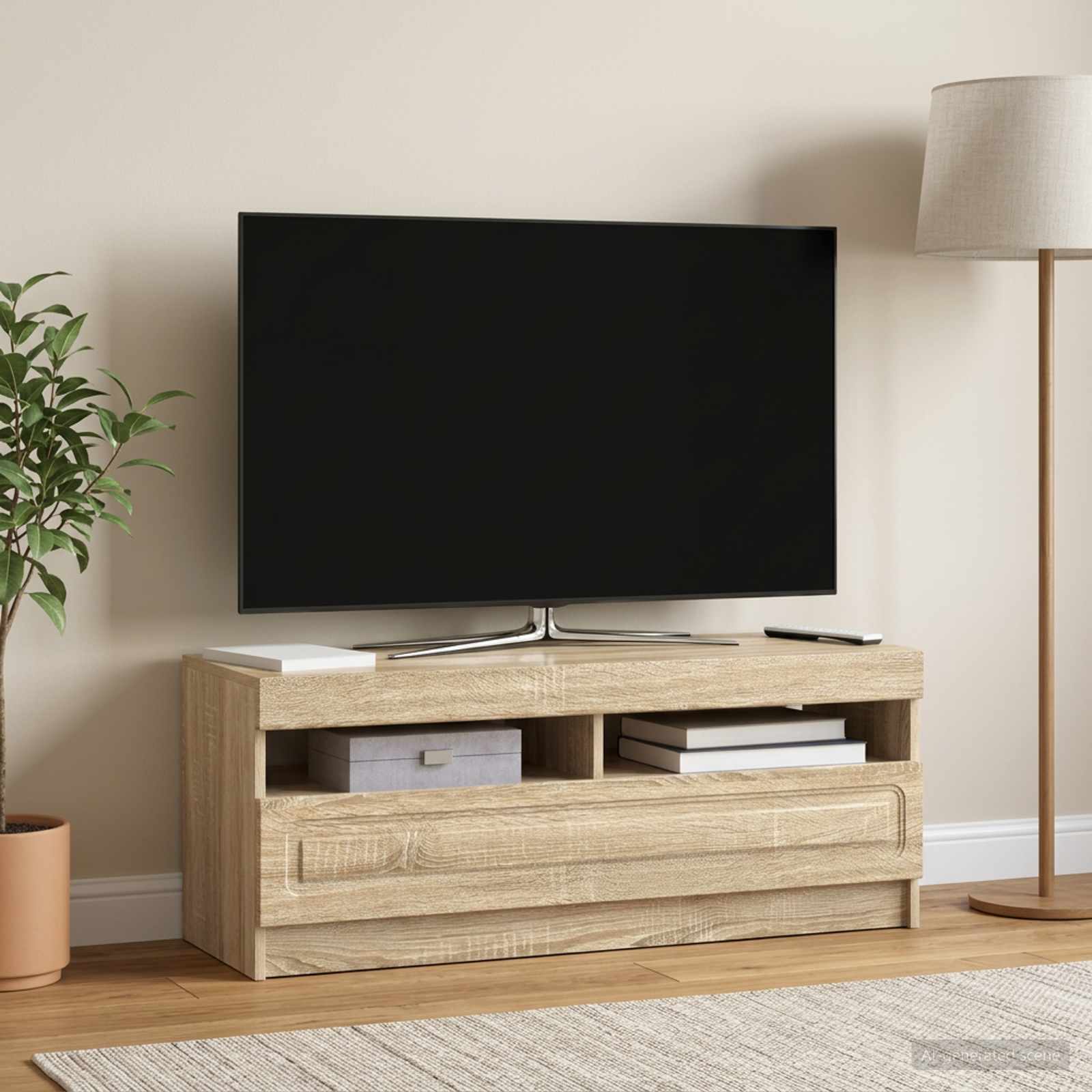 LED-TV-Schrank Sonoma-Eiche Holzwerkstoff