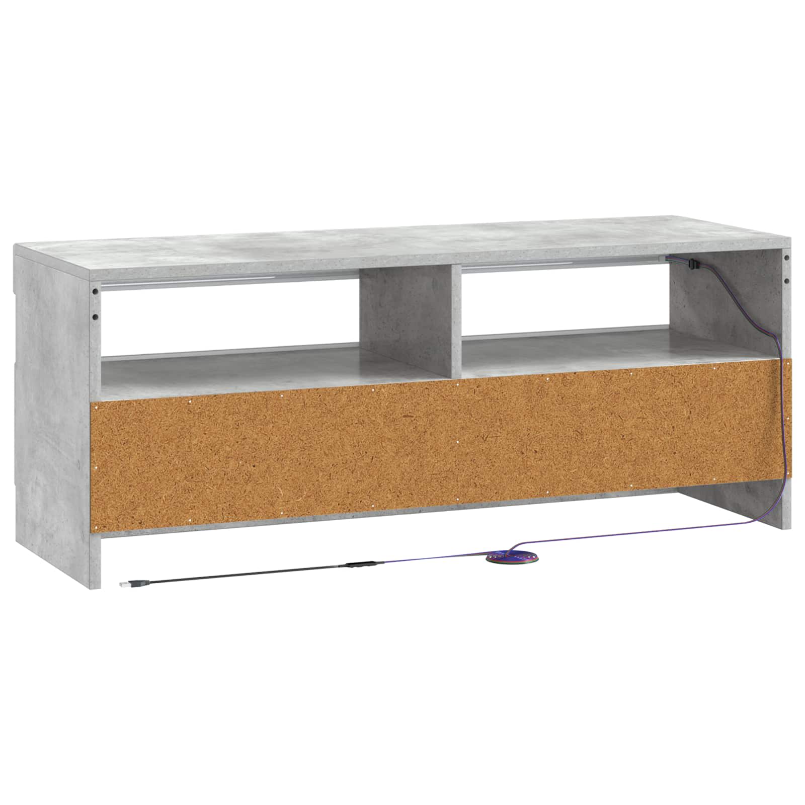 LED-TV-Schrank Betongrau Holzwerkstoff