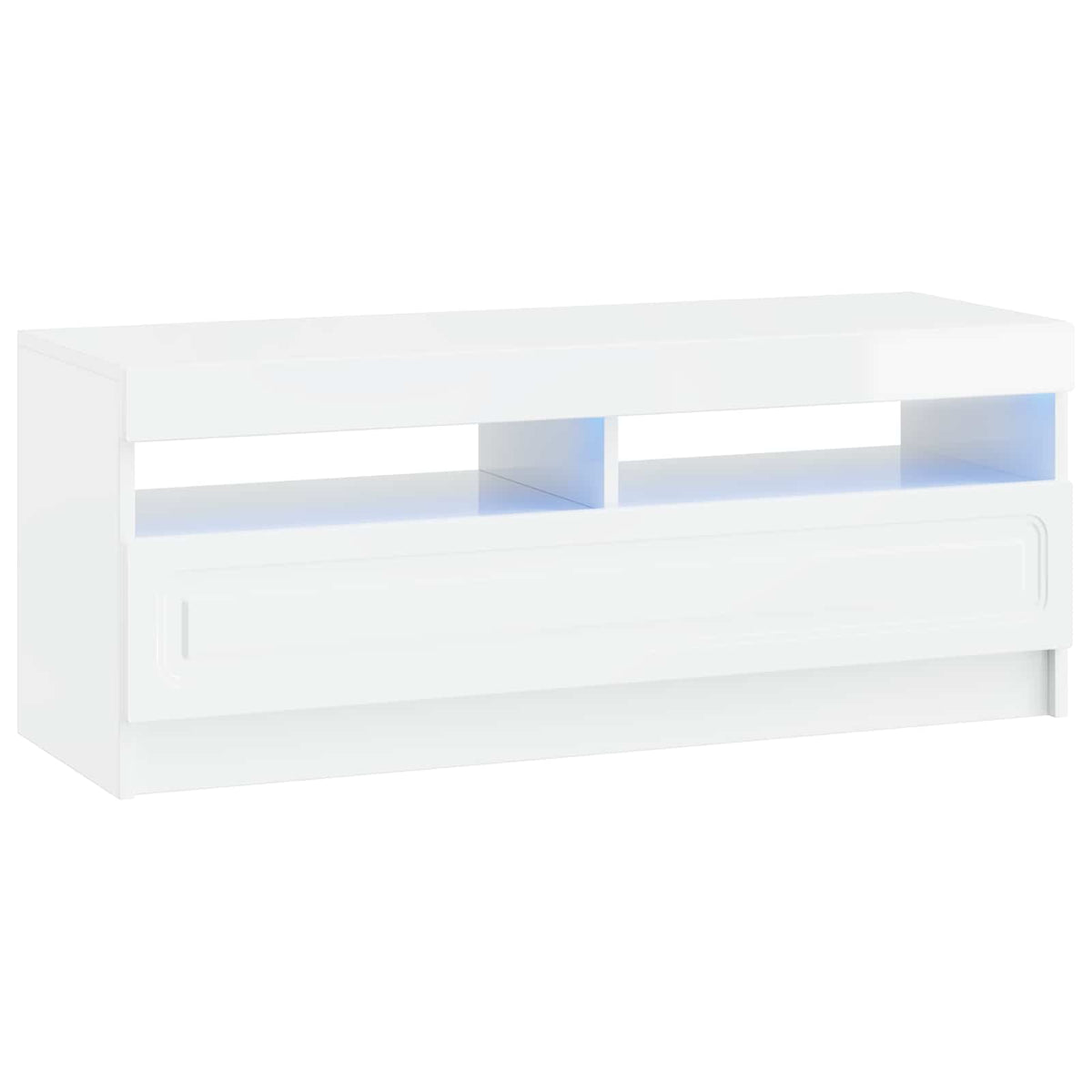 LED-TV-Schrank Hochglanz Weiß Holzwerkstoff