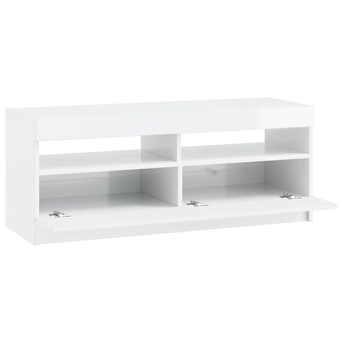 LED-TV-Schrank Hochglanz Weiß Holzwerkstoff