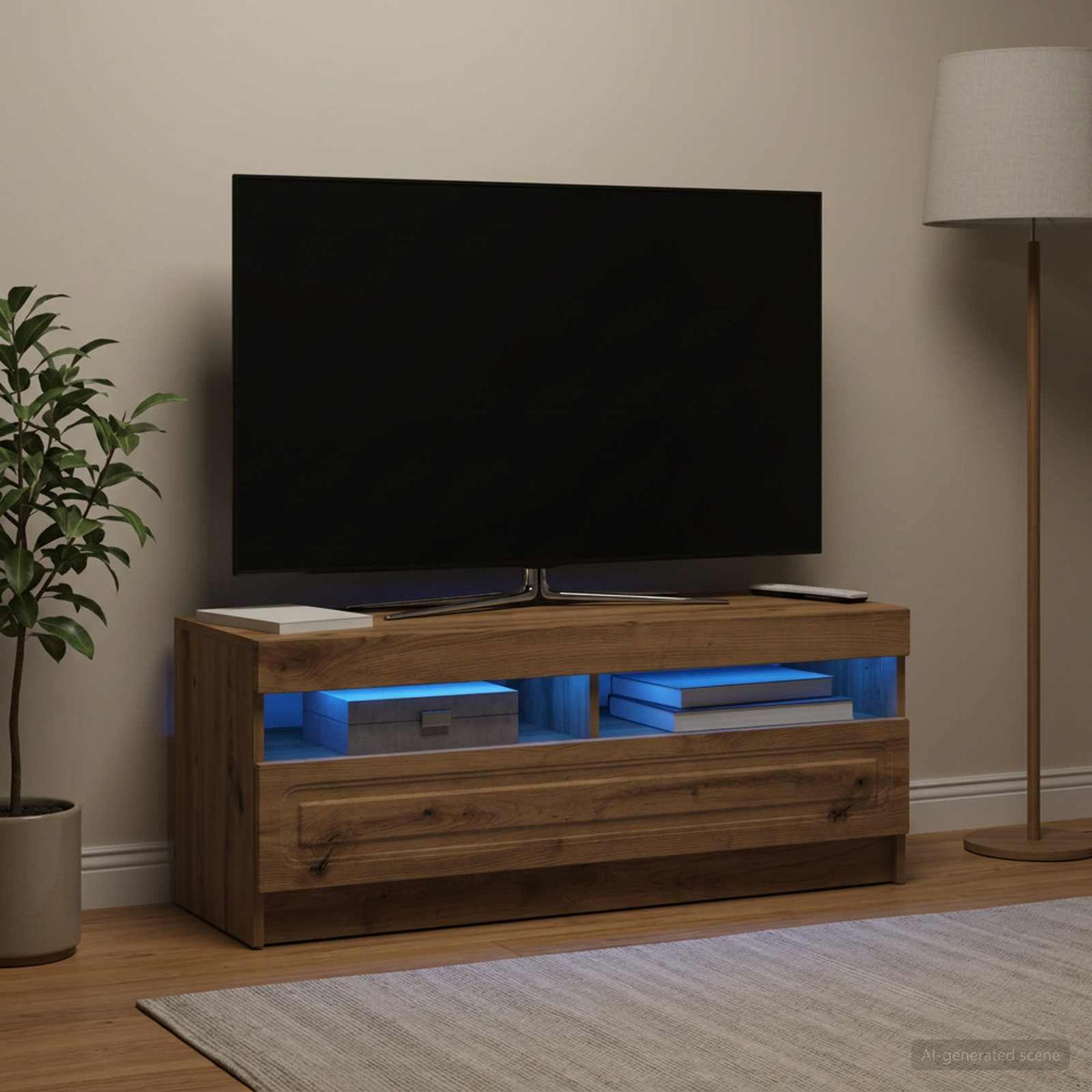 LED-TV-Schrank Artisan-Eiche Holzwerkstoff