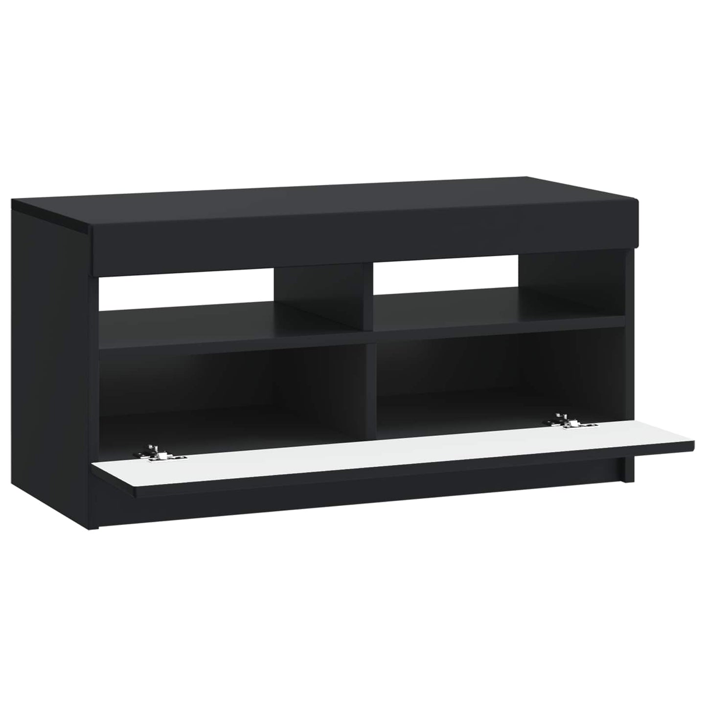 LED-TV-Schrank Schwarz Holzwerkstoff