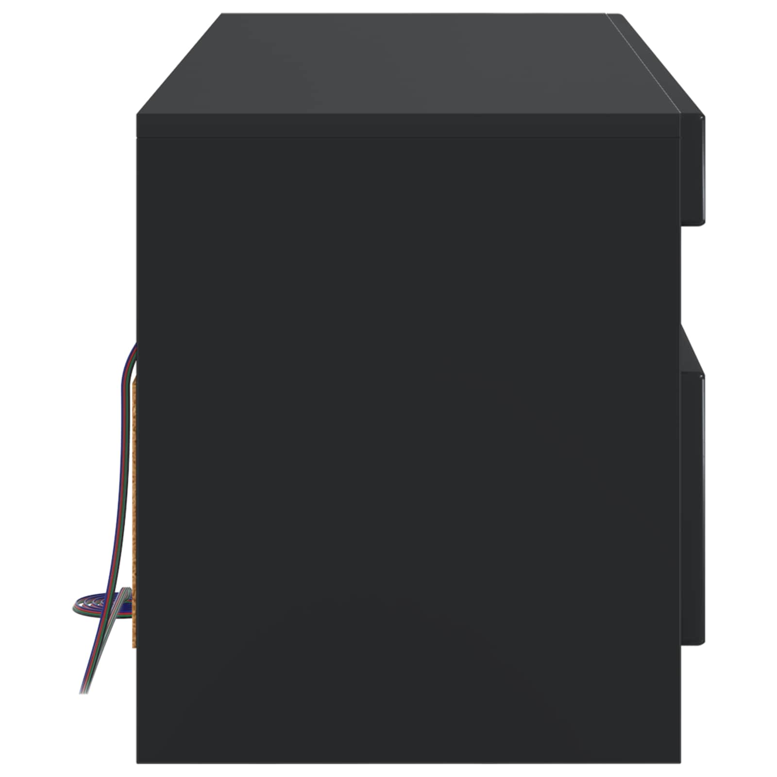 LED-TV-Schrank Schwarz Holzwerkstoff
