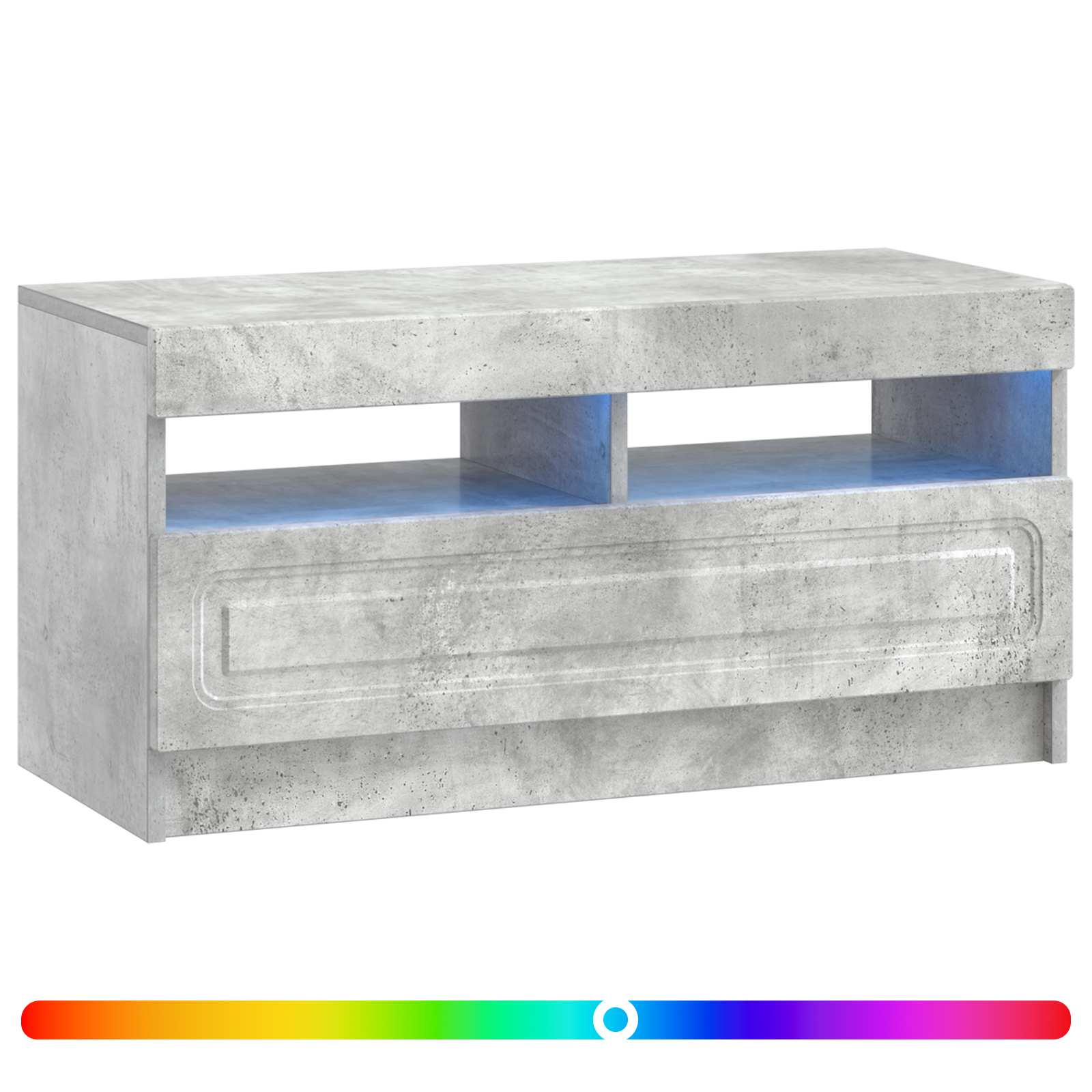 LED-TV-Schrank Betongrau Holzwerkstoff