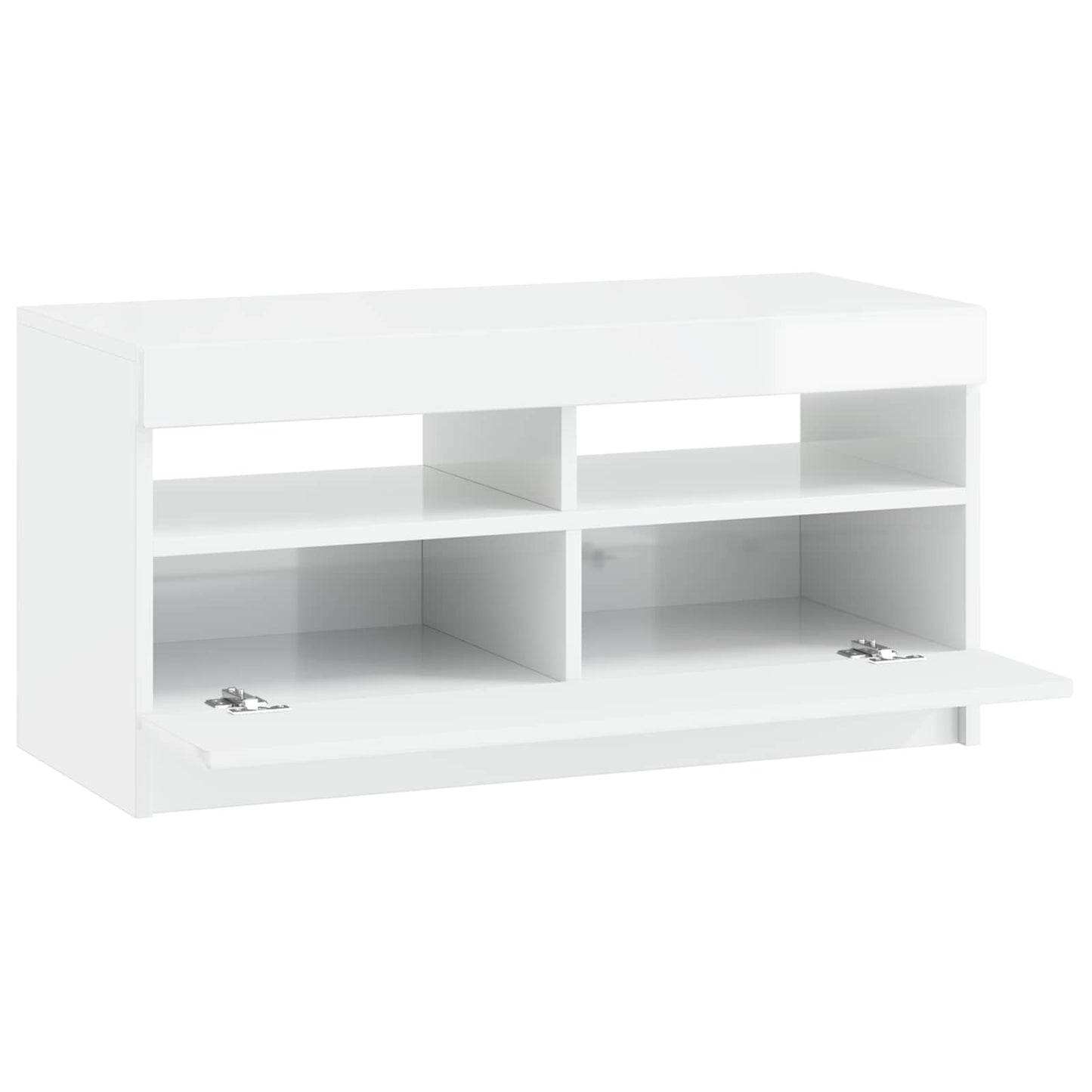 LED-TV-Schrank Hochglanz Weiß Holzwerkstoff