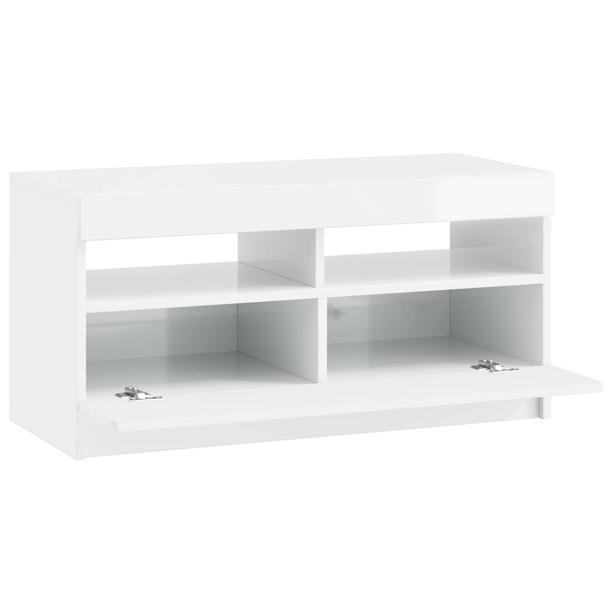 LED-TV-Schrank Hochglanz Weiß Holzwerkstoff