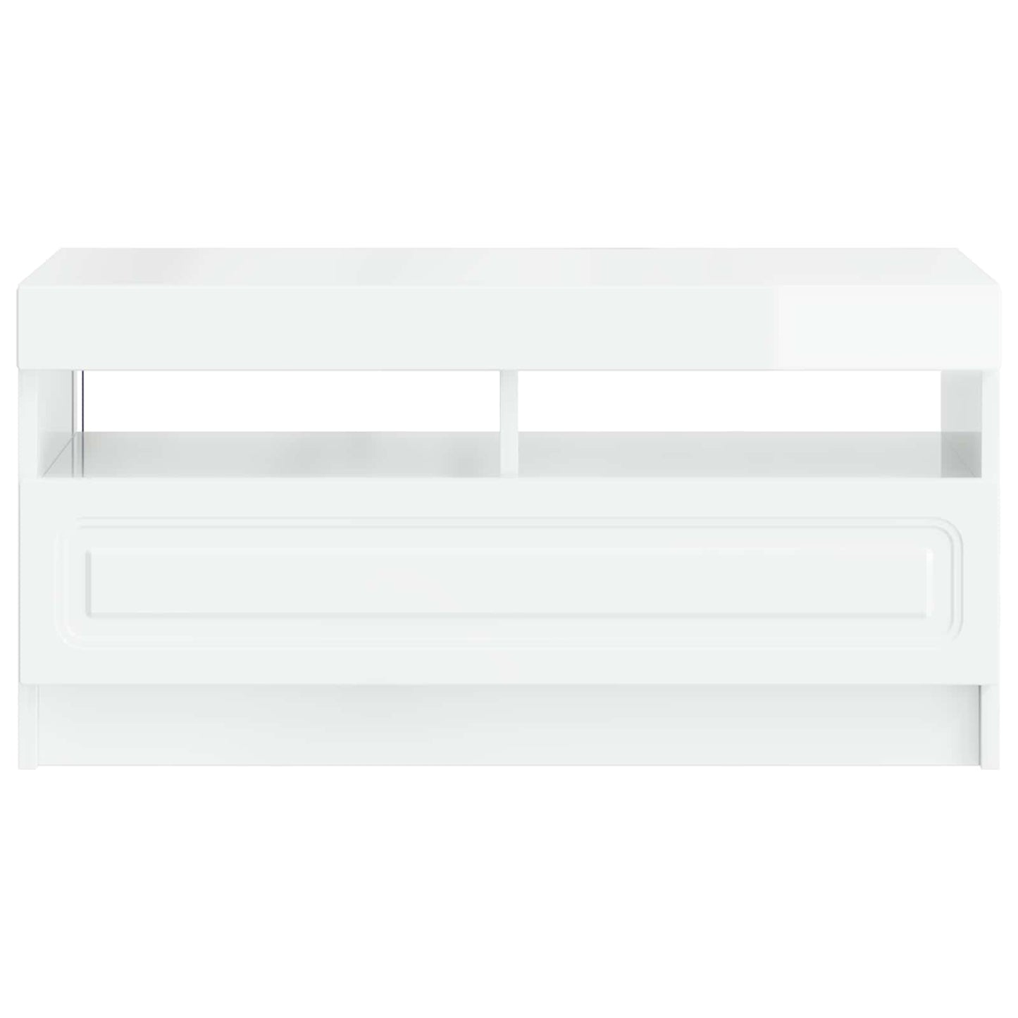LED-TV-Schrank Hochglanz Weiß Holzwerkstoff