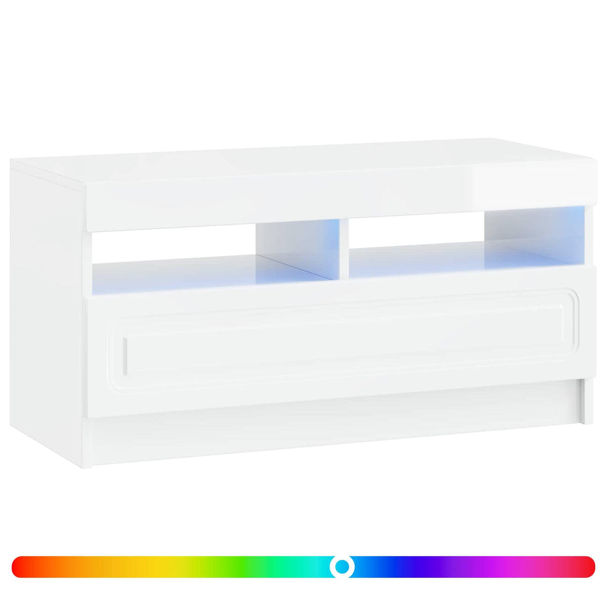 LED-TV-Schrank Hochglanz Weiß Holzwerkstoff
