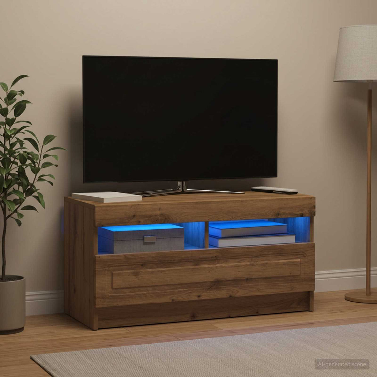 LED-TV-Schrank Artisan-Eiche Holzwerkstoff