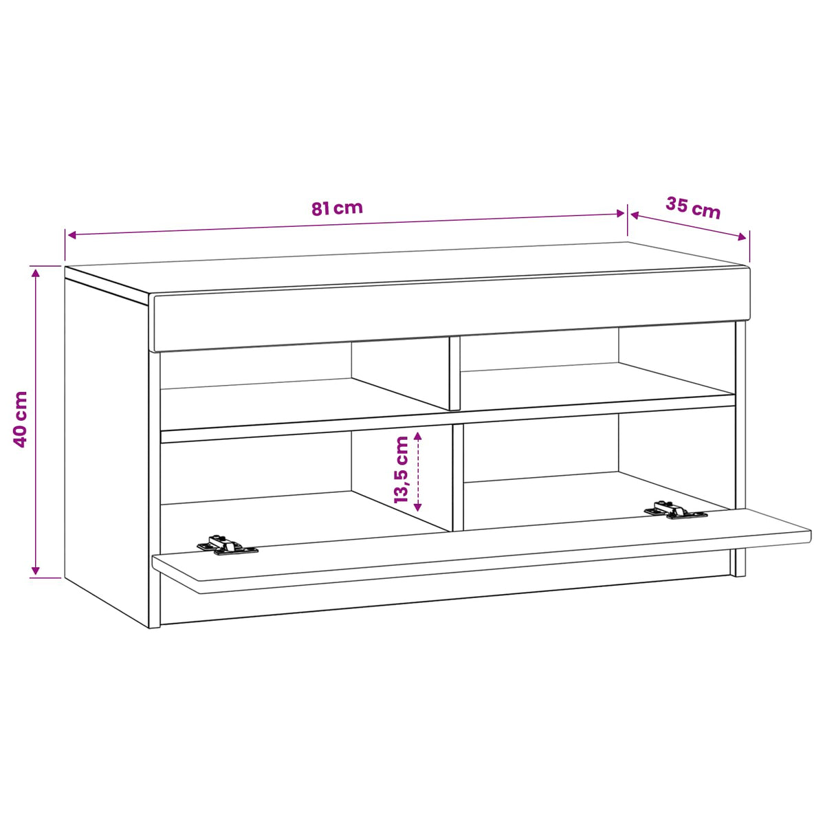 LED-TV-Schrank Artisan-Eiche Holzwerkstoff