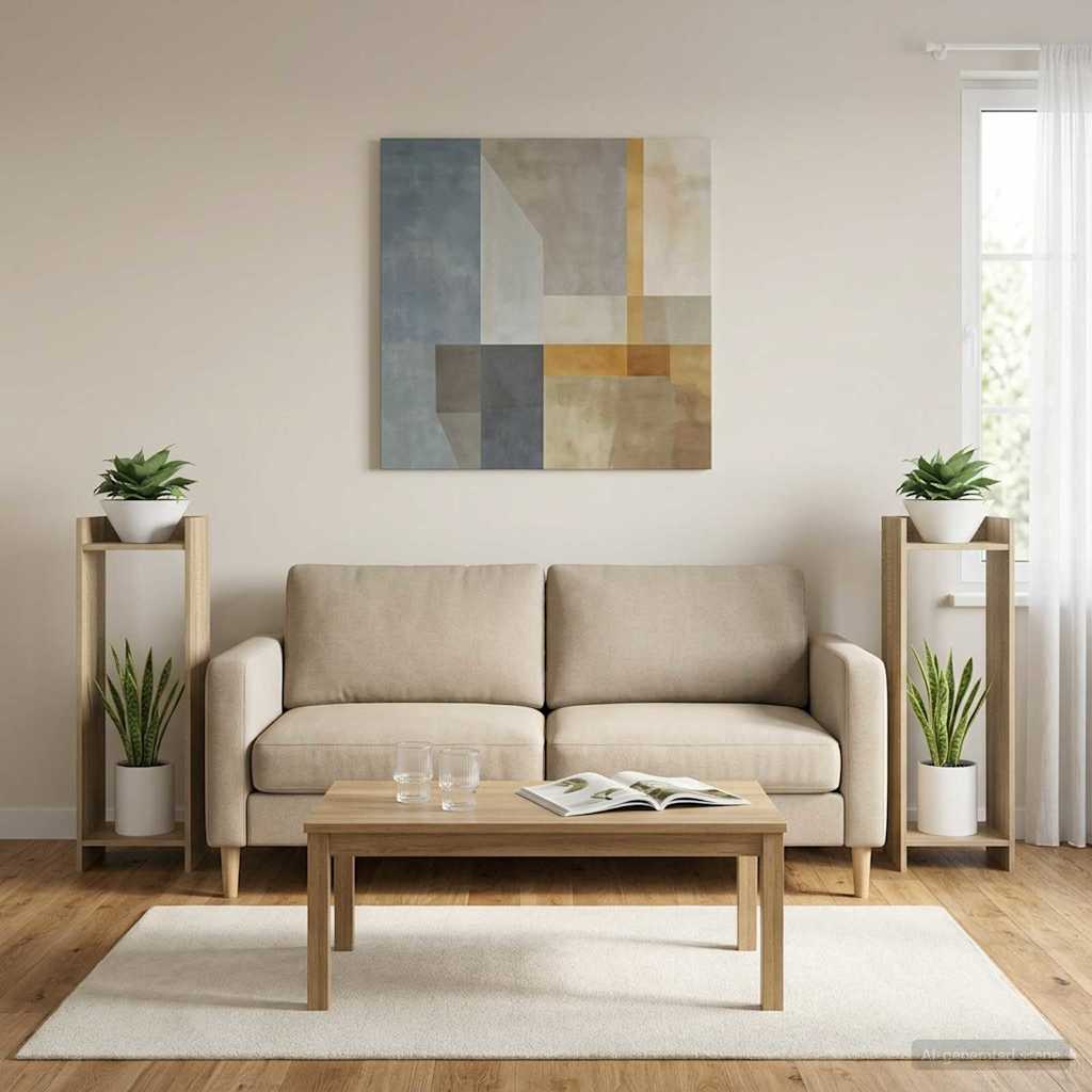 Pflanzenständer 2 Stk. Sonoma-Eiche 30 x 30 x 100 cm