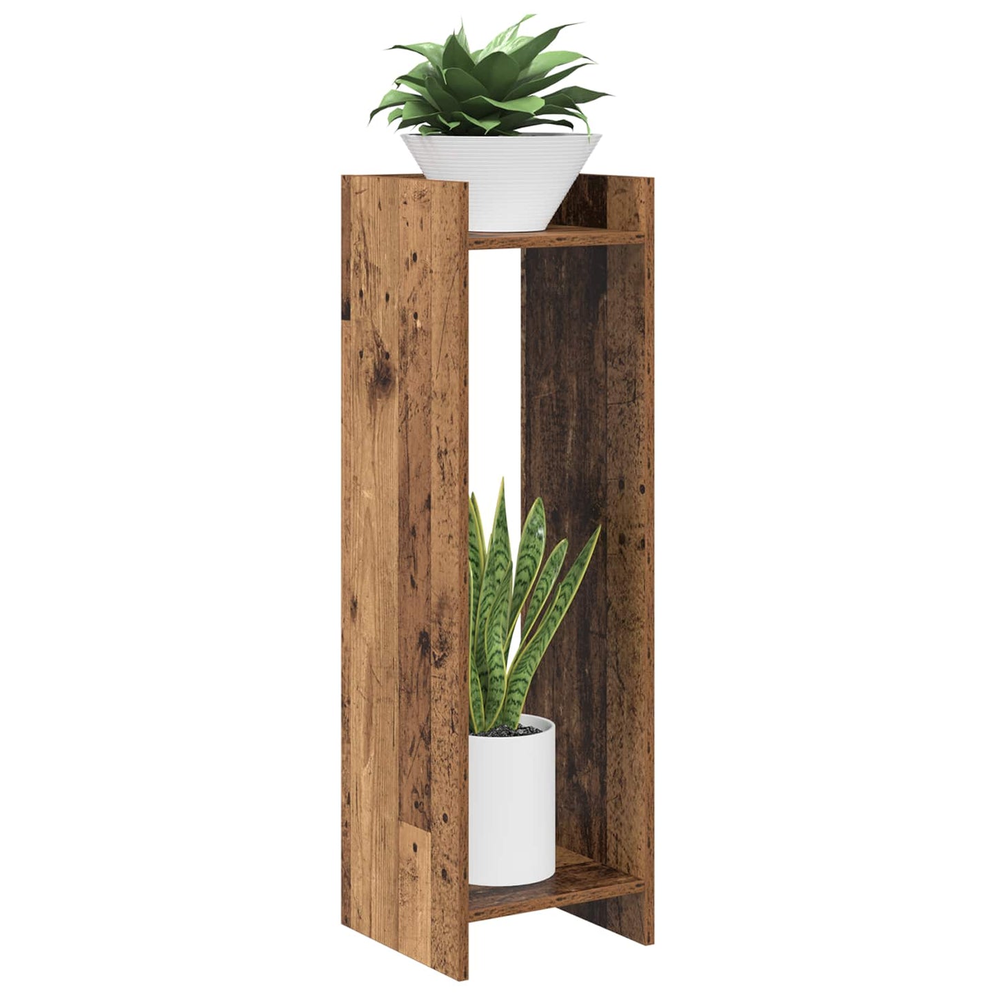 Pflanzenständer 2 Stk. Altholz 30 x 30 x 100 cm Holzwerkstoff