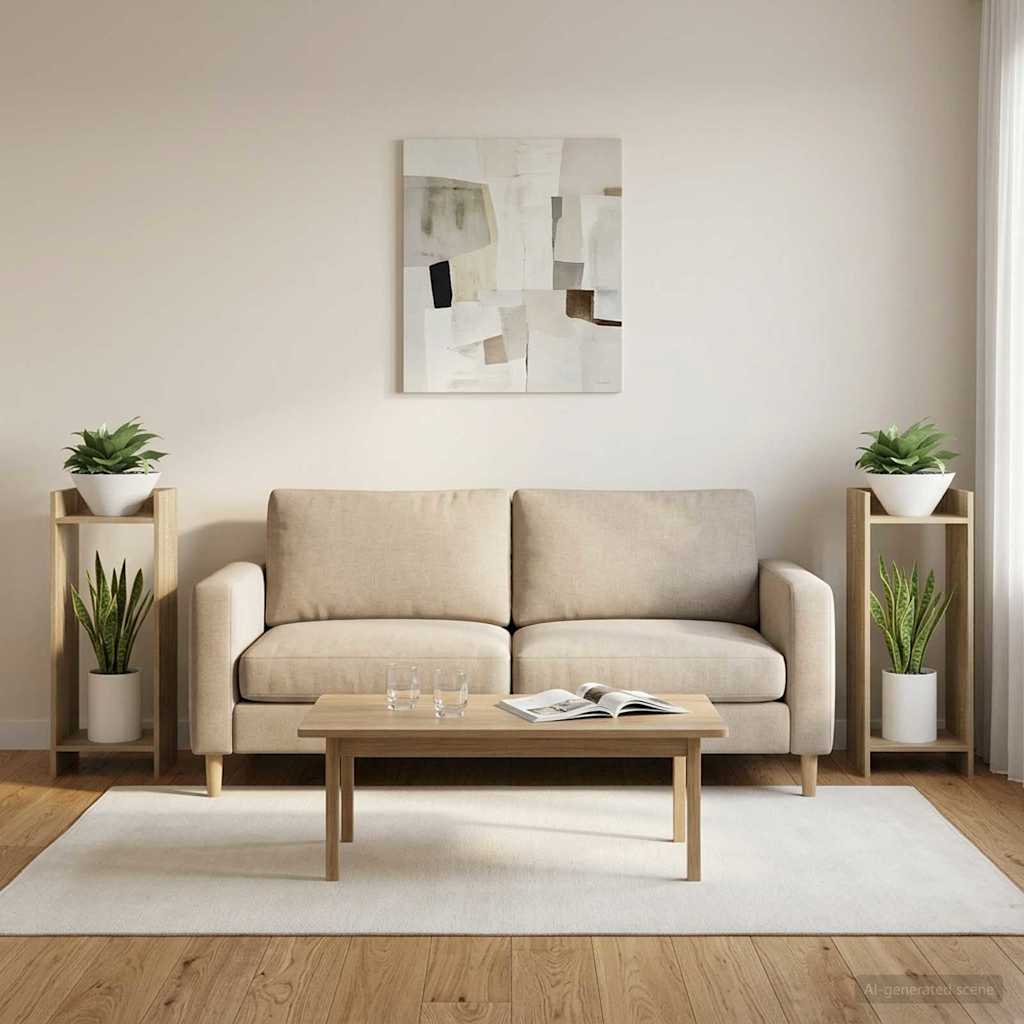Pflanzenständer 2 Stk. Sonoma-Eiche 30 x 30 x 80 cm