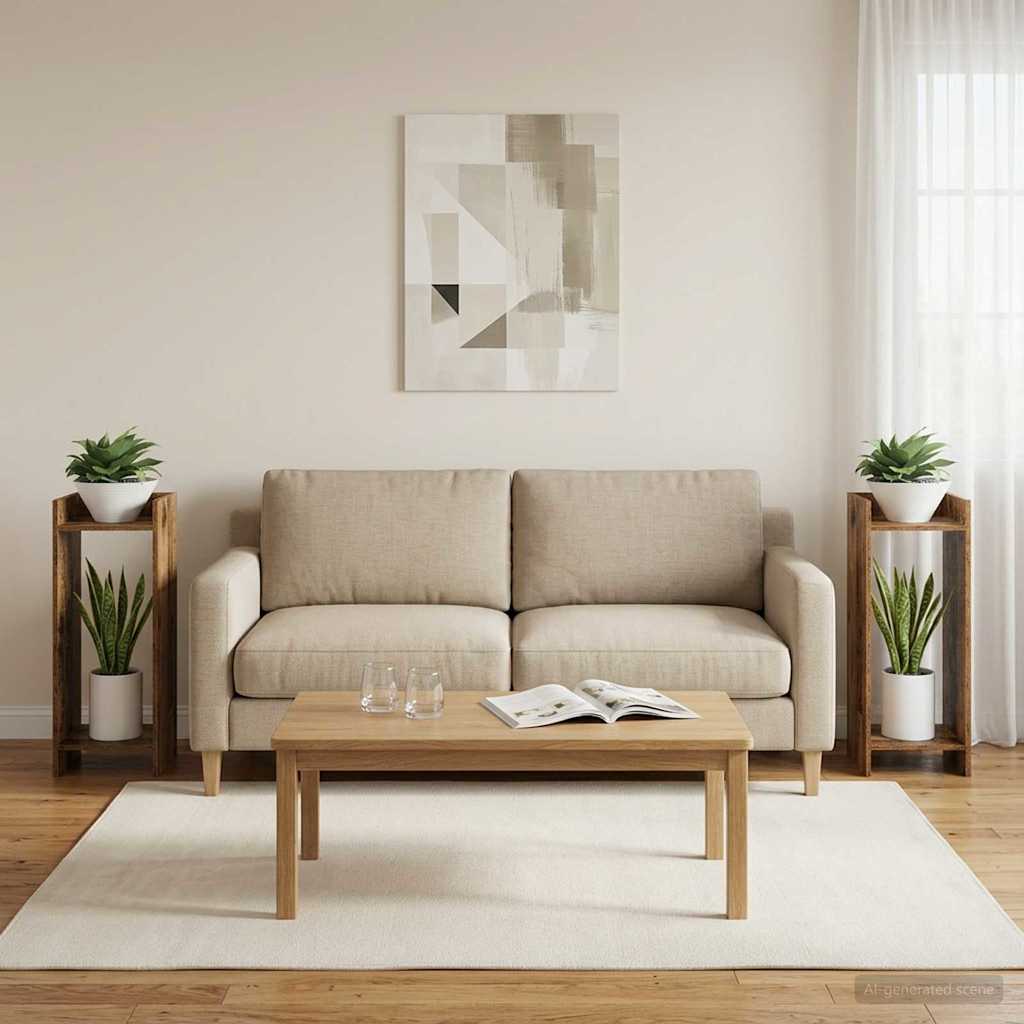 Pflanzenständer 2 Stk. Altholz 30 x 30 x 80 cm Holzwerkstoff