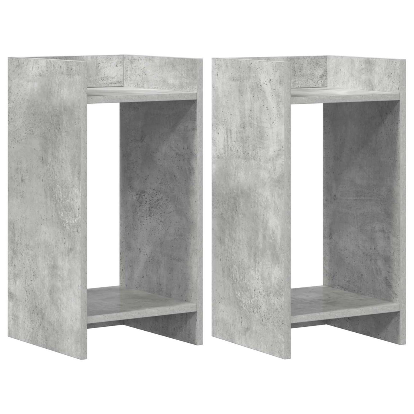 Pflanzenständer 2 Stk. Betongrau 30 x 30 x 60 cm Holzwerkstoff