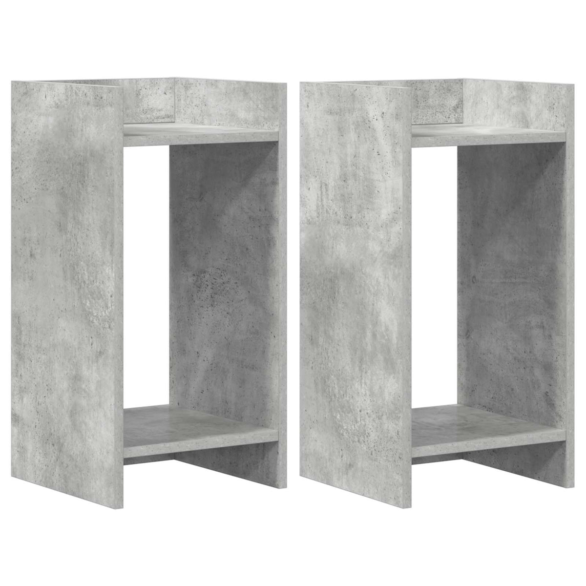 Pflanzenständer 2 Stk. Betongrau 30 x 30 x 60 cm Holzwerkstoff