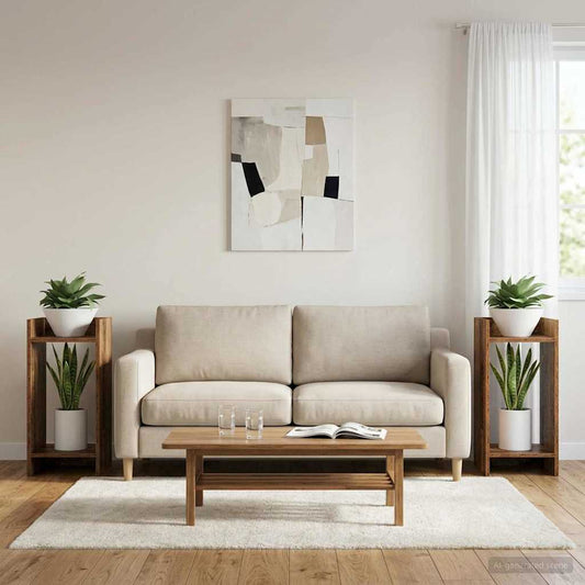 Pflanzenständer 2 Stk. Altholz 30 x 30 x 60 cm Holzwerkstoff