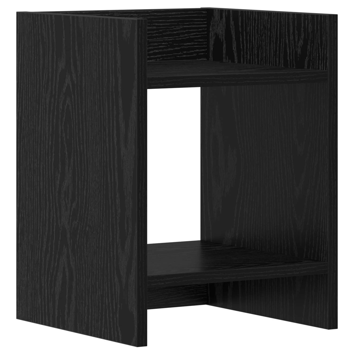 Pflanzenständer Schwarz Eichen-Optik 30 x 30 x 40 cm