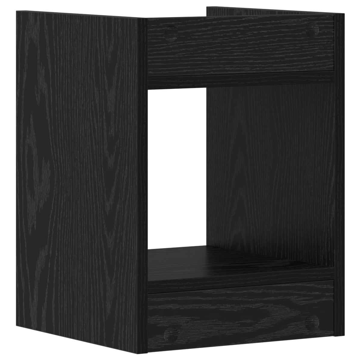 Pflanzenständer 2 Stk. Schwarz Eichen-Optik 30 x 30 x 40 cm